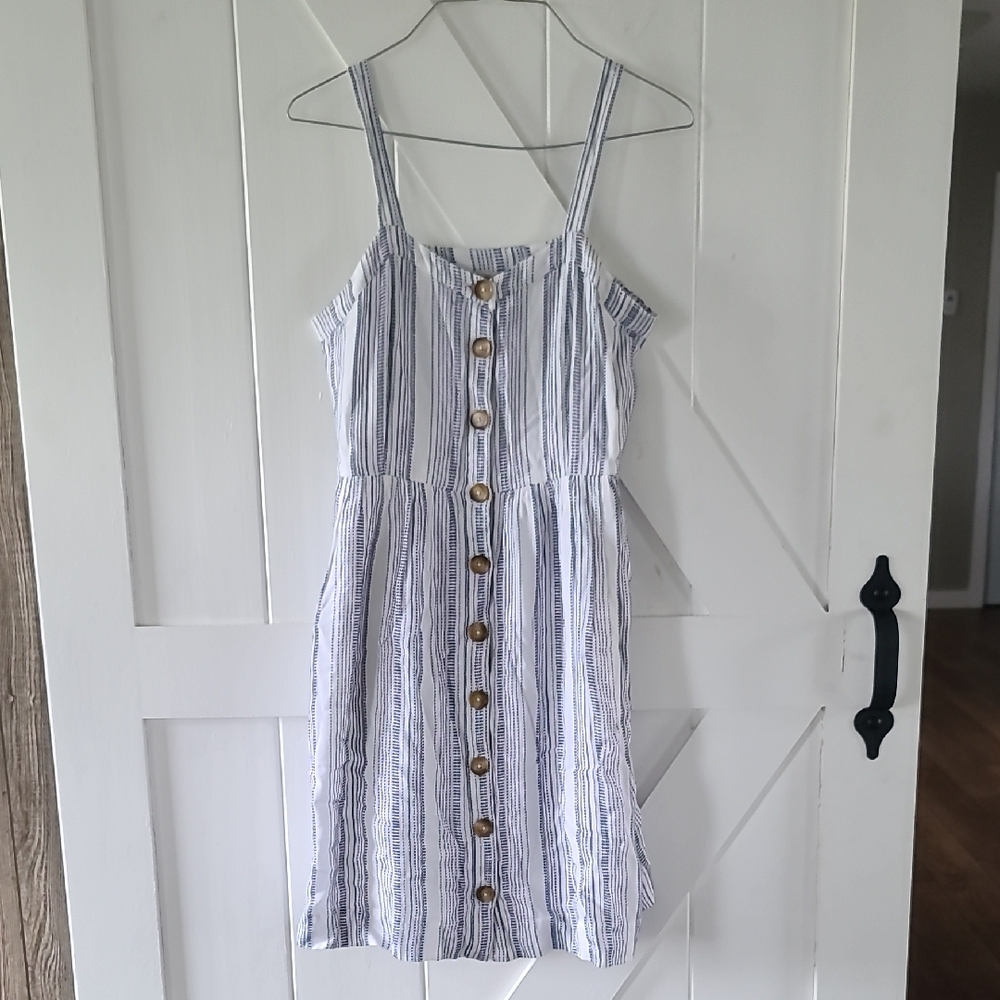 Striped Button-Down Sundress